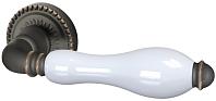 Дверная ручка Armadillo мод. Silvia CL 1ABL-18/WP-109 (темная медь/белый фарфор)