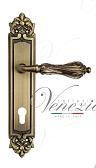 Дверная ручка Venezia на планке PL96 мод. Monte Cristo (мат. бронза) под цилиндр